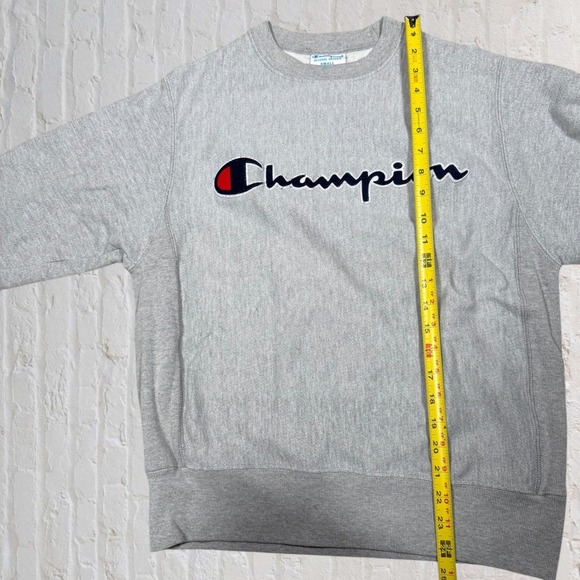 Champion Reverse Weave Crewneck Sweatshirt Heather Gray Small Vintage - Picture 7 of 8